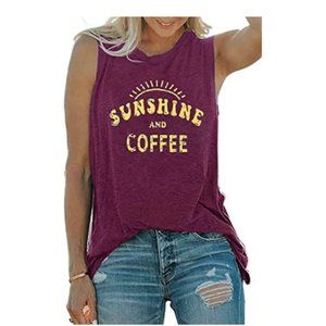 Women Sleeveless Graphic Tank Tops Tee Shirts